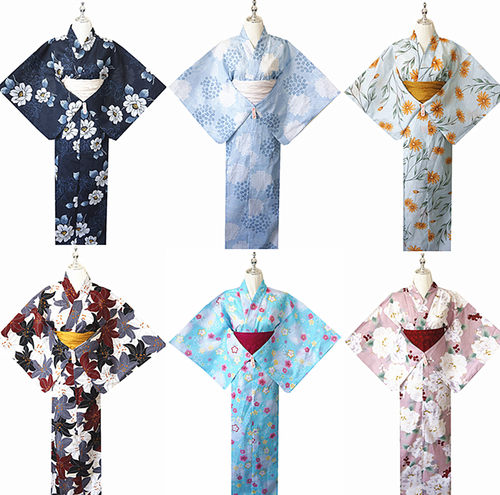 日单纯棉新款日本和服浴衣女