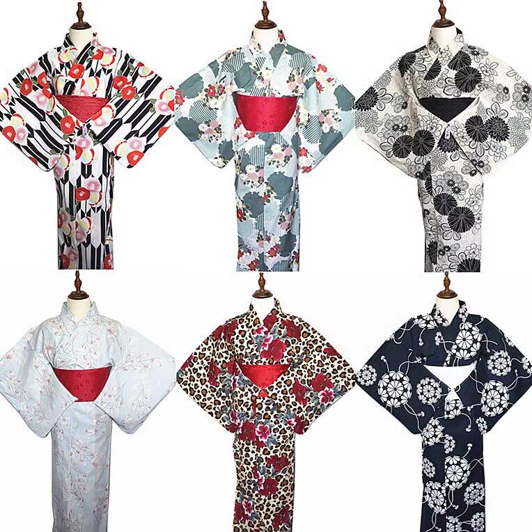 日本和服浴衣女传统正装款式纯棉面料日式拍摄旅游服饰 特价包邮