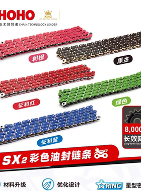 征和链条链条520SX2高强度10倍摩托车彩色油封链条适合小中大排量