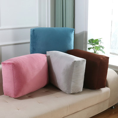 立体沙发靠垫客厅抱枕亚麻纯色加厚腰枕长方形靠枕大号现代不含芯