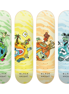沸点Black knight滑板专业板玻纤板面轻弹双翘成人初学者进阶整板