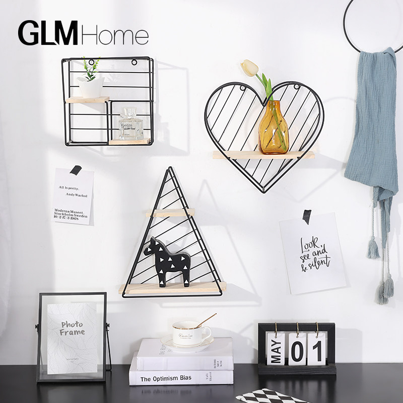 Northern Europe style Simplicity Iron art Shelf a living room bedroom Room metope ornament Wall hanging ins Wind decorative framein the Home accessories , Decorative frame/Decorative shelf  category - from Buy2taobao.com to provide professional Taobao agent buy service