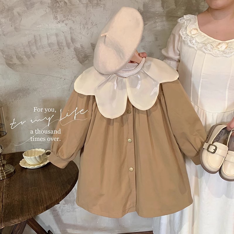 女童风衣外套2025秋季新款