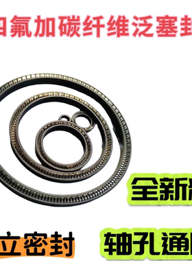 RVA泛塞封PTFE四氟加碳纤维孔用耐磨耐高温耐腐蚀弹簧蓄能密封圈