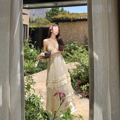 法式波尔多性感v领连衣裙