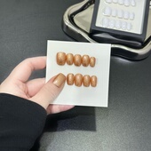 星钻03 手工穿戴甲纯色成品美甲