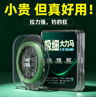 超细大力马子线正品 柔软超强拉力高级精品极细pe钓鱼鲫鱼专用鱼线