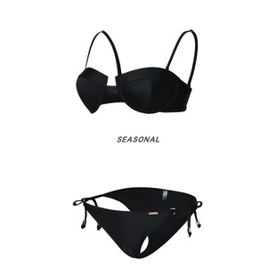 Patricia泳装 比基尼性感女神黑高级感海岛度假游分体泳衣 2025新款