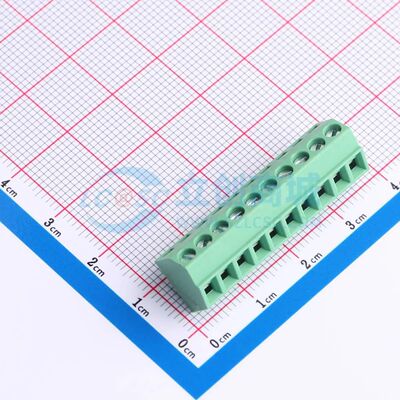 螺钉式接线端子 MX127S-3.5-10P-GN01-Cu-Y-A 插件,P=3.5mm 1x10P