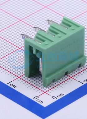 插拔式接线端子 DB2ER-5.08-3P-GN 弯插,P=5.08mm 板端/插座-开口