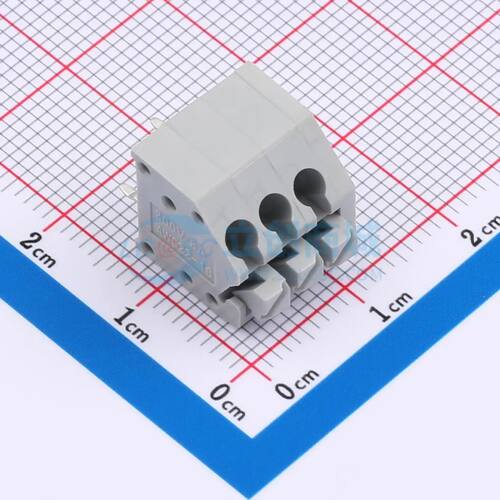 弹簧式接线端子 MX250-3.5-03P-A-GY01-Cu-A 插件,P=3.5mm 1x3P电