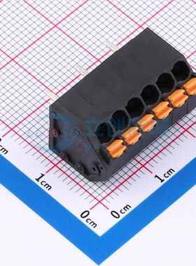 弹簧式接线端子 KFM736LA-3.5-6P 插件,P=3.5mm 6P 1x6P电子元件B