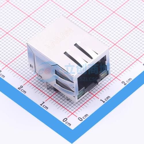 以太网连接器(RJ45 RJ11) LAIL-RJ45-LED2-BY-05G-WC 插件 弯插带