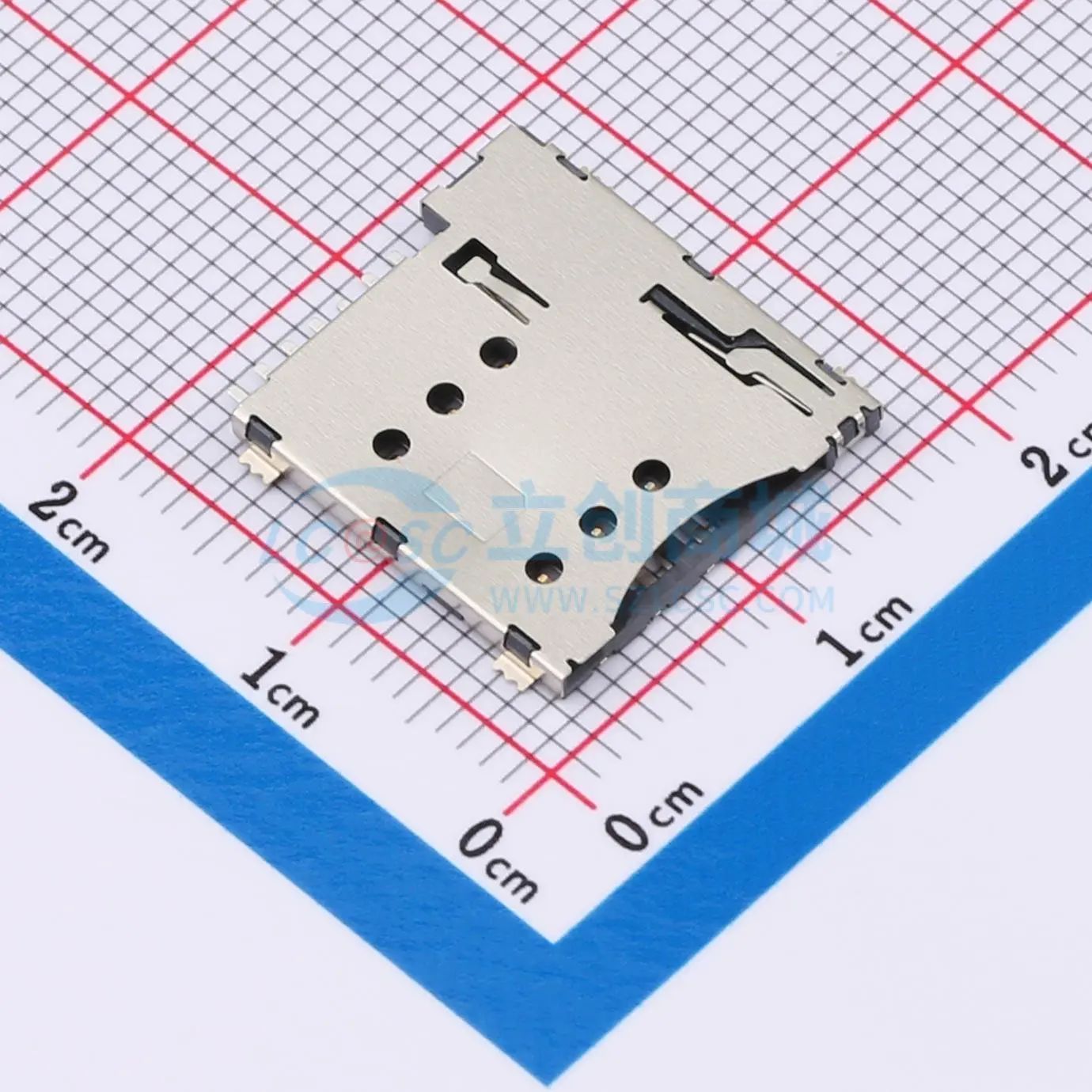 SIM卡连接器 A-MicroSIM-1.35B SMD 自弹式电子元件BOM可配单