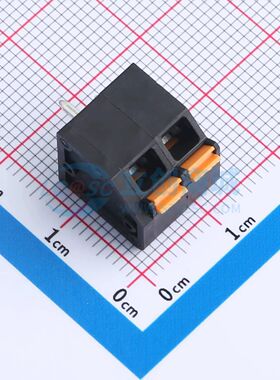 弹簧式接线端子 KFM736LA-5.0-2P 插件,P=5mm 2P 1x2P电子元件BOM
