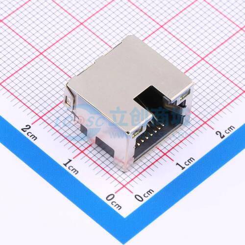 以太网连接器(RJ45 RJ11) HC-WK88-C42-DK 插件 沉板带LED电子元