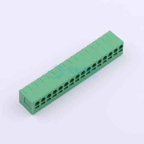 弹簧式接线端子 DB241V-5.0-16P-GN 插件,P=5mm 16P 1x16P电子元