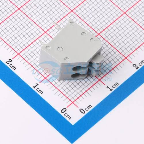 弹簧式接线端子 MX250-3.5-02P-A-GY01-Cu-A 插件,P=3.5mm 1x2P电