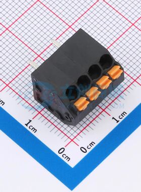 弹簧式接线端子 KFM736LA-3.5-4P 插件,P=3.5mm 4P 1x4P电子元件B