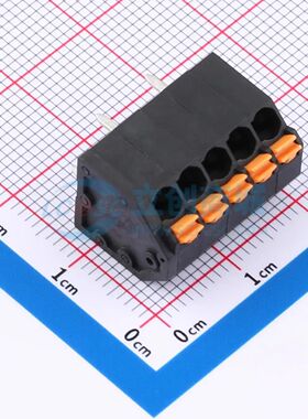 弹簧式接线端子 KFM736LA-3.5-5P 插件,P=3.5mm 5P 1x5P电子元件B