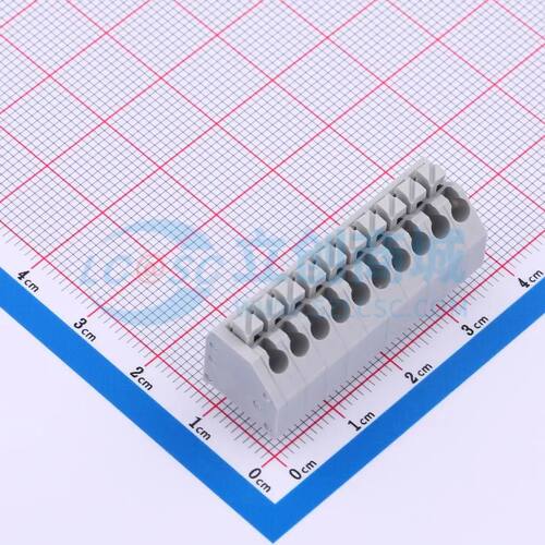 弹簧式接线端子 MX250-3.5-10P-B-GY01-Cu-A P=3.5mm(交错脚) 1x1