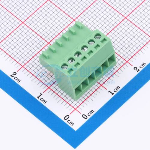 插拔式接线端子 DB2EK-2.54-6P-GN-S P=2.54mm 公插头 1x6P电子元