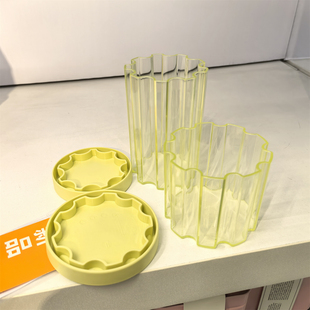 宜家斯尤利亚浅黄附盖罐两件套实用美观精致简约成都国内代购