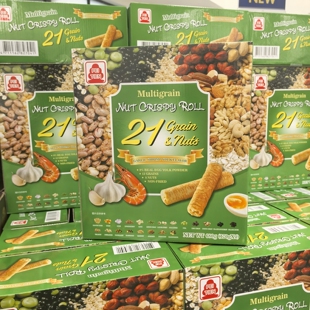 山姆代购北田综合谷物坚果香脆卷（蒜香虾蛋黄口味）680g非油炸