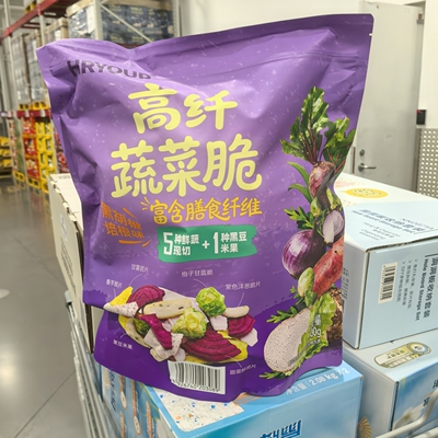 山姆代购HRYOUP高纤蔬菜脆400g高膳食纤维健康新选择混合蔬菜干