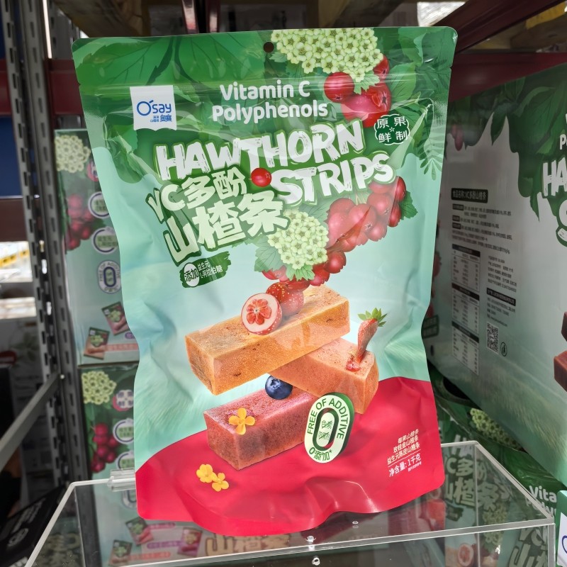 山姆代购奥赛VC多酚山楂条多种口味开胃休闲零食果干果脯蜜饯1kg