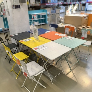 宜家苏恩索桌子椅子户外桌椅庭院折叠金属桌椅阳台休闲桌国内代购