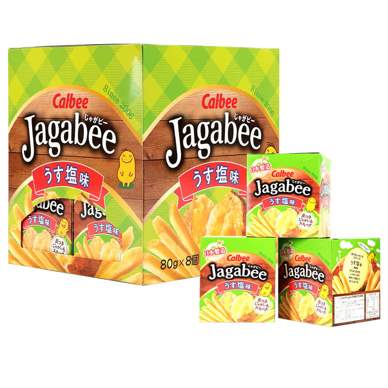 山姆代购卡乐比(Calbee)jagabee原味薯条(膨化食品)640g独立包装