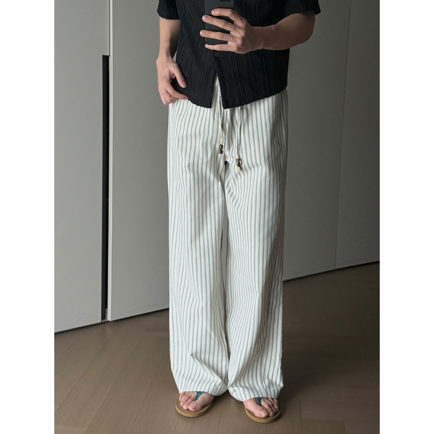 SDR度假色织条纹休闲裤