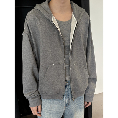 SDR高定匹马棉双开拉链帽衫