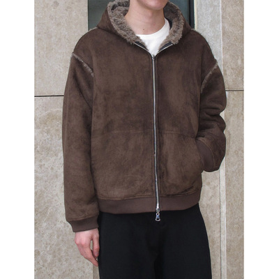 SDR皮毛一体双面穿麂皮绒夹克