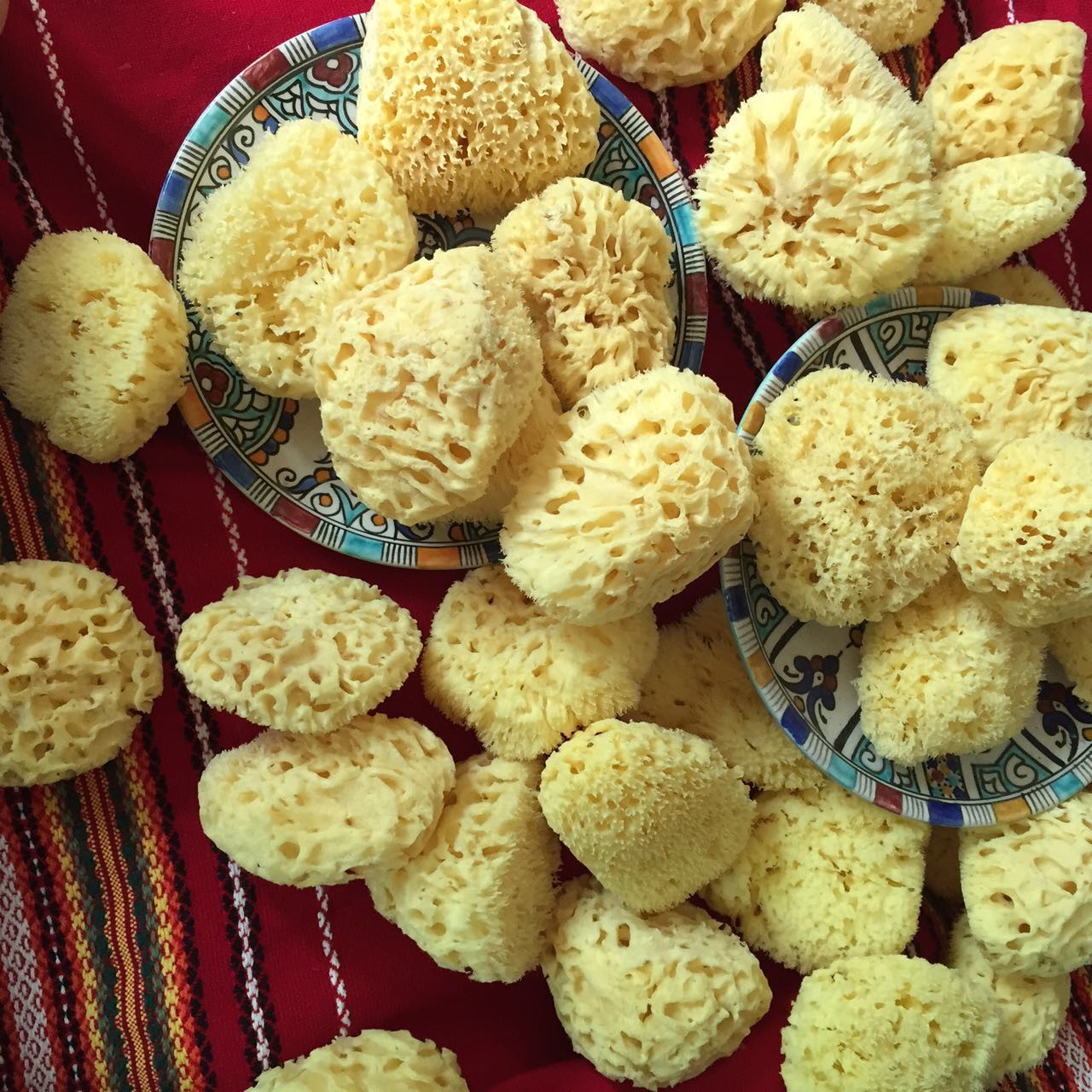 希腊 海绵 天然婴儿洗脸 洗澡卸妆地中海 蜂窝 丑海绵 3.5英寸