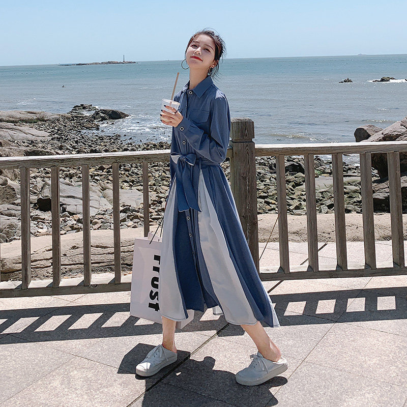 主推大货已出主推款长袖法式连衣裙Q119-P115-K168,女装连衣裙,柒柒家