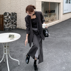 新款图 大货已出西装三件套加丝巾 275-W808-P275-K398，女装套装/套裙，柒柒家