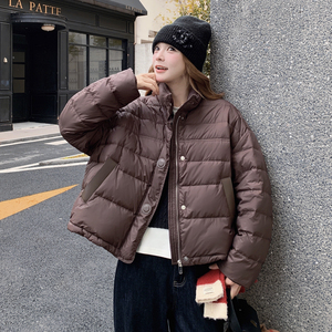 新款图 大货已出90白鸭绒短款羽绒服275-M742-P295-K418图片