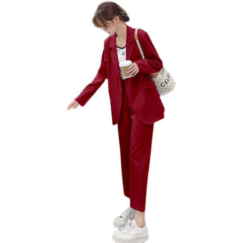主推款大货已出红色西装外套套装3色087-T33-P155-K228,女装卫衣/绒衫,柒柒家