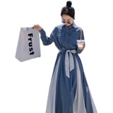 主推大货已出主推款长袖法式连衣裙Q119-P115-K168，女装连衣裙，柒柒家