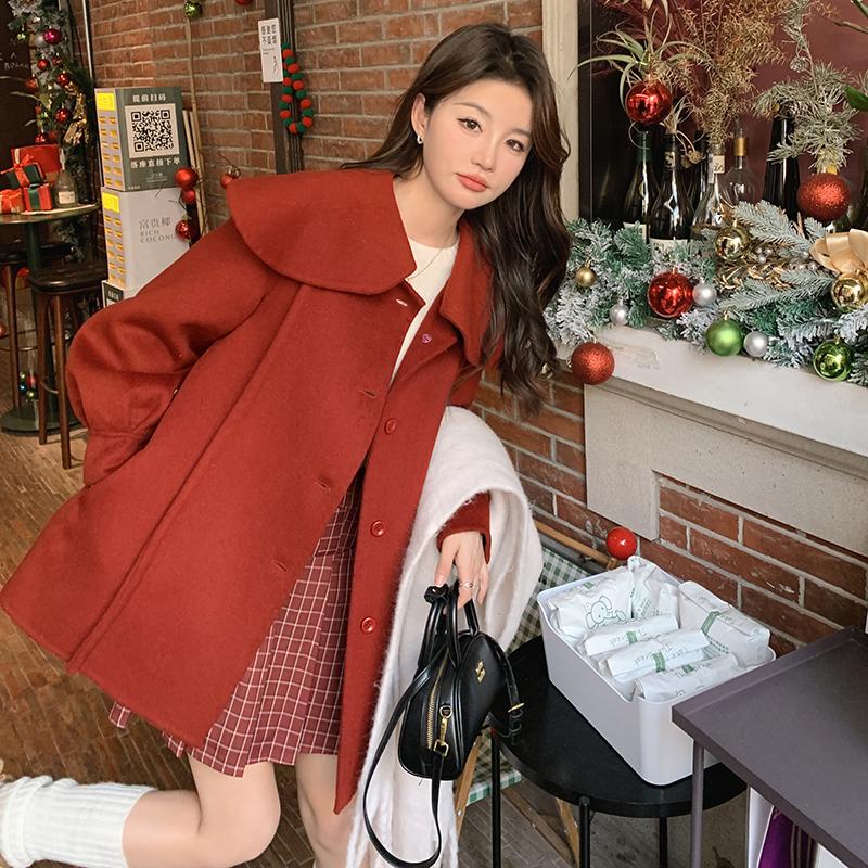 双面羊绒大衣80羊毛外套087-W67-P295-K418,女装毛呢外套,柒柒家