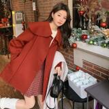 双面羊绒大衣80羊毛外套087-W67-P295-K418，女装毛呢外套，柒柒家