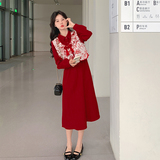 现货好款不断货新中式马甲+连衣裙275-Q260-P145-K198，女装连衣裙，柒柒家