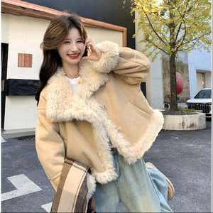 新款图 大货已出皮毛一体短外套仿皮草275-W777-p225-k328,女装皮草,柒柒家