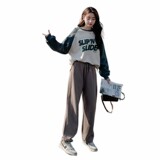 图大货已出主推款宽松卫裤休闲裤长裤087-K32-P115-K168，女装连体裤，柒柒家