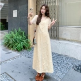 新款图大货天丝加缎面超高品质两件套2C525-Q618-P155-K228，女装连衣裙，柒柒家