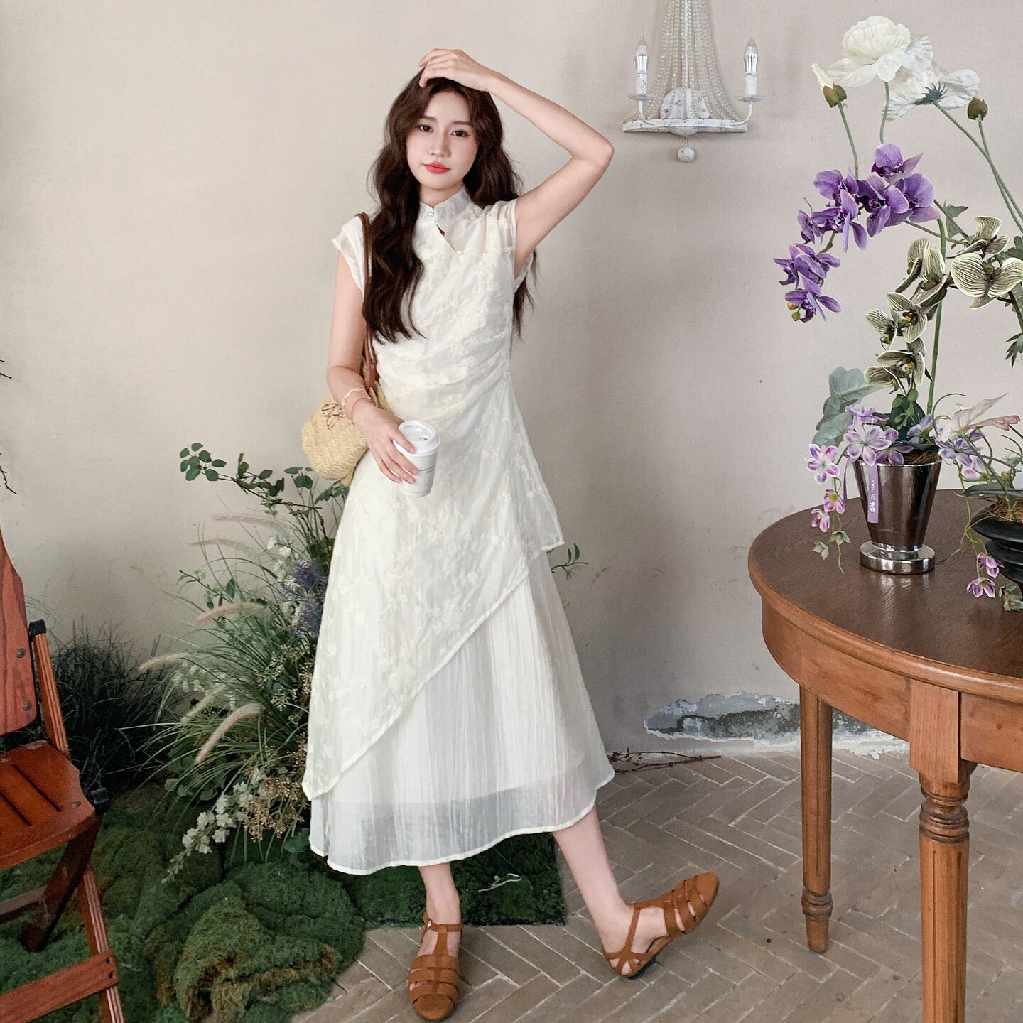 新款图大货小小新图新中式连衣裙2C525-Q616-P155-K228，女装连衣裙，柒柒家