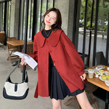 新款图大货已出双面呢羊绒大衣275-W68-P305-K438，女装毛呢外套，柒柒家