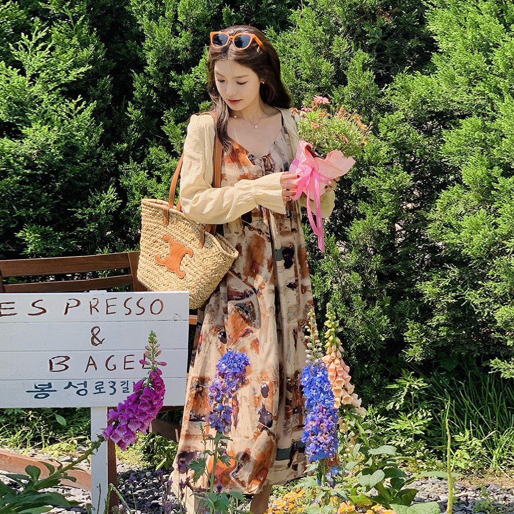 不断货吊带长裙连衣裙2C525-Q298-P95-K148，女装连衣裙，柒柒家